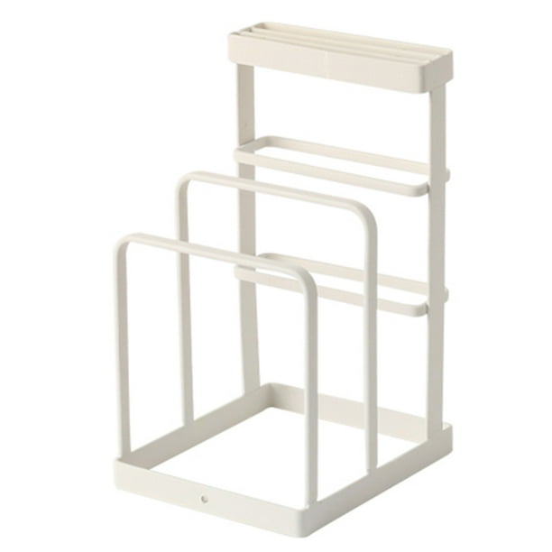 Bloque de cuchillos con soporte para tabla de cortar Organizador de tabla de cortar Estante para cuc Abanopi Blanco