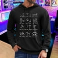 thumbnail image 2 of VBARHMQRT Cropped Sweatshirt Men's Fashion Casual Part Print Hooded Pullover Long Sleeve Drawstring Hooded Sweater Tops, 2 of 4