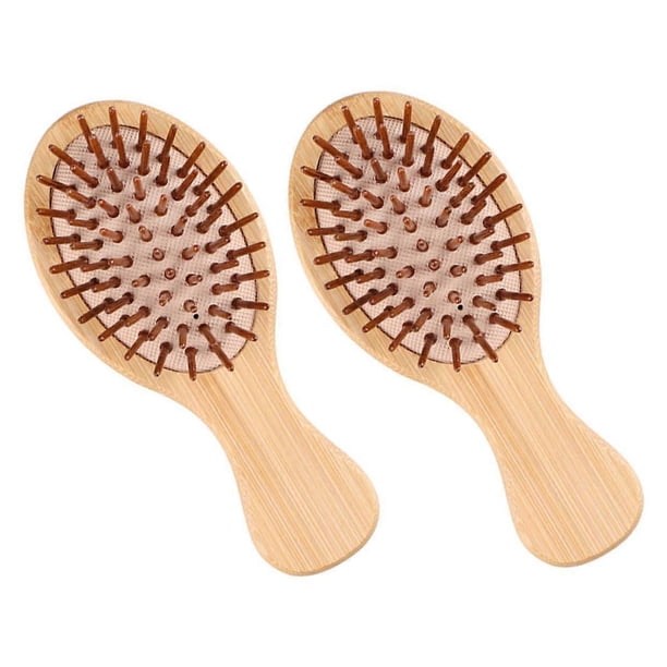 Wooden Hair Comb Set AntiStatic Scalp Massage Detangling Comb for All Hair Types Travel Use