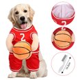 thumbnail image 3 of Dog Basketball Costume, Dog Basketball Costume with Ball, Basketball Dog Costume, Basketball Costume for Dogs, Dog Basketball Player Costume, Basketball Dog Halloween Costume, 3 of 5