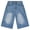 Blue, variant on Men's Baggy Jean Denim Shorts Y2K Jorts Cargo Ripped Elastic Waist Casual Streetwear Summer