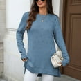 thumbnail image 5 of EDFBUYKRS Long Sleeve T Shirts for Women Dressy Casual Tops Knot Tunic Ladies Fall Clothes Blouse Black Tee for Legging Xl, 5 of 8