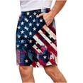 thumbnail image 2 of LONKITO Mens Shorts Elastic Waist Lightweight Running Shorts with Pockets for Independence Day, Size S, 2 of 6