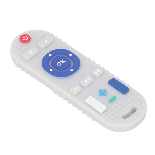 Mordedor para bebés con control remoto Jadeshay juguete de silicona para la dentición con forma de TV