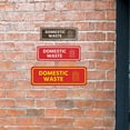 thumbnail image 5 of Signs ByLITA Standard Domestic Waste Door or Wall Sign Durable ABS Plastic | Laser Engraved | Easy Installation | Elegant Design Sign (Black) - Large, 5 of 8