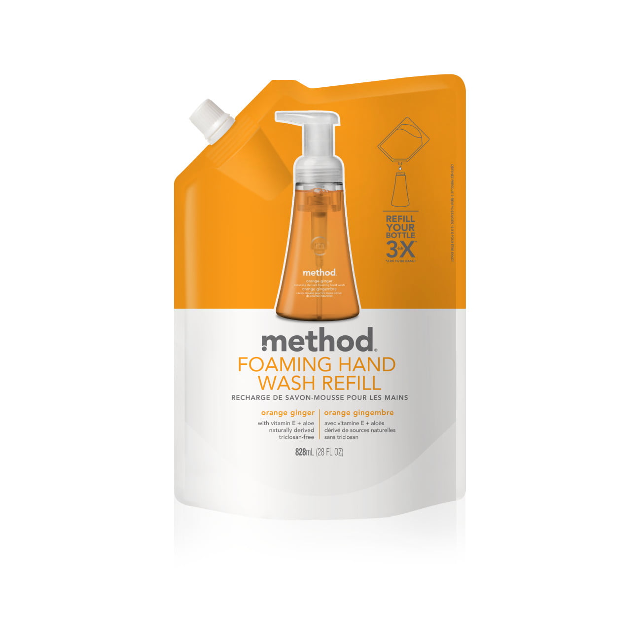 Method Foaming Hand Soap Refill, Orange Ginger, 28 Ounce - Walmart.com