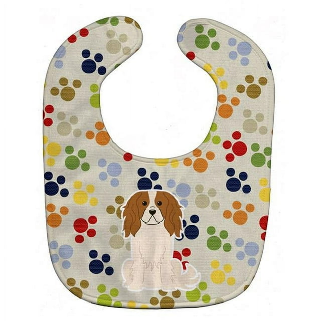 Carolines Treasures BB5887BIB Pawprints Cavalier Spaniel Baby Bib