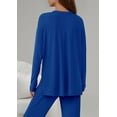 thumbnail image 5 of PRETTYGARDEN 2 Piece Lounge Sets for Women Fall Outfits Casual Knit V Neck Long Sleeve Tops Wide Leg Pants Matching Set, 5 of 8