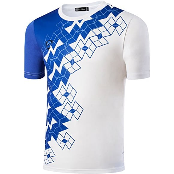 Sportides T-Shirts de Sport Actifs à Manches Courtes Respirants pour Grand Garçon T-Shirts Tees Hauts LBS706 Blanc TG