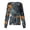 Dark Gray(Halloween Pumpkin), variant on Halloween Scrubs for Women Long Sleeve Snap Front Plus Size Women's Medical Scrub Jackets Fashion Halloween Pumpkin Scrub Jackets Easy Care Soft Nursing Jacket Light Blue 3XL