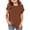 #A02-Brown, variant on Abcomgle Girls Shirts Summer Short Sleeve Toddler Girls T-Shirts Curve Hem Toddler T-Shirt Fashion Crewneck Cotton Toddler Tops Girls,Light Purple,12-13Years