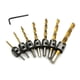 thumbnail image 3 of Brocas avellanadoras Tornillo avellanado Perforación Biselado Agujero Punzonado Vástago redondo Acero de alta velocidad Accesorios para carpintería 7 piezas kearding TO000837-02, 3 of 7