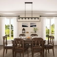 thumbnail image 4 of ACROMA Allegray 52in Farmhouse 7-light Linear Chandelier Rectangle Kitchen Island Pendant Driftwood, 4 of 5