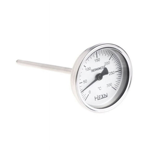 ZUARFY Stainless Steel Bi-metallic Thermometer 1/4PT Thread L=100mm 0~50~300℃ WSS-303