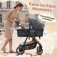 thumbnail image 5 of babyeap Baby Stroller,2 in 1 Lightweight Travel Stroller,Compact Foldable Stroller for Toddler with Reversible,Dark Gray, 5 of 12