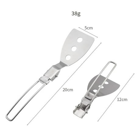 

Stainless Steel Camping Folding Spoon Paddle Foldable Tableware Soup Ladle