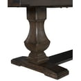 thumbnail image 4 of Traditional Dining 5pc Set Double Pedestal Table 4 Chairs Oak Veneer Furniture Rustic Brown Finish, 4 of 7