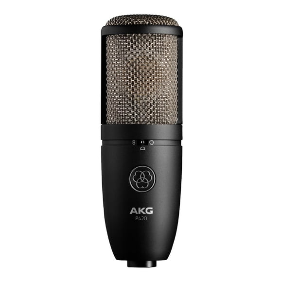 Micrófono de condensador AKG Pro Audio XLR 165 mm de largo, plateado, azul