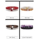 thumbnail image 3 of Conjunto de pulseras para parejas, pulseras de yoga con cuentas de piedra de lava natural, ojo de tigre, negras y blancas, para hombres y mujeres, con cuerda elástica., 3 of 5