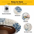 thumbnail image 3 of Elastic Fitted Round Tablecloth, Blue Beige Coastal Waterproof Stretch Table Cover for 36"-44" Tables, Summer Beach Starfish Coral Nautical Rustic Washable Outdoor Tablecloths for Patio, Camping, 3 of 9