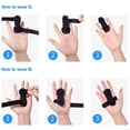 thumbnail image 4 of Finger Splint Brace - Middle, Pinky, Pointer Palm Strap Included Straighten Curved or Broken Fingers - Adjustable, Breathable Fit, 4 of 5