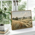 thumbnail image 3 of AEFER Gold Framed Vintage Wall Art, Farmhouse Decor Serene Fields Wildflowers Vintage Landscape Painting, Retro Pastoral Canvas Prints for Wall Decor, Small Bathroom Decor Wall Art 12x16in, 3 of 6