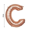 thumbnail image 3 of BalsaCircle 40" Rose Gold Letter C Mylar Foil Plain Balloon Wedding Event Birthday Party, 3 of 4