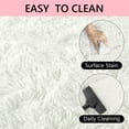 thumbnail image 6 of Tripumer Oval Throw Rugs 2.6 x 5.3 feet Carpet Fluffy Bedroom Rug Bedside Carpet Shaggy Area Rug for Bedroom Bedside Living Room Home Decor White, 6 of 8