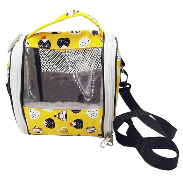 Bird Carrier Small Animals Travel Bag Portable Parrot Cage with Plush