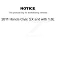thumbnail image 2 of Transit Auto Front Rear Disc Brake Caliper Rotors Drums Ceramic Pads Shoes Wheel Cylinders and Hardware Kit (11Pc) for Car 2011 Honda Civic GX with 1.8L KC8-101708N, 2 of 11