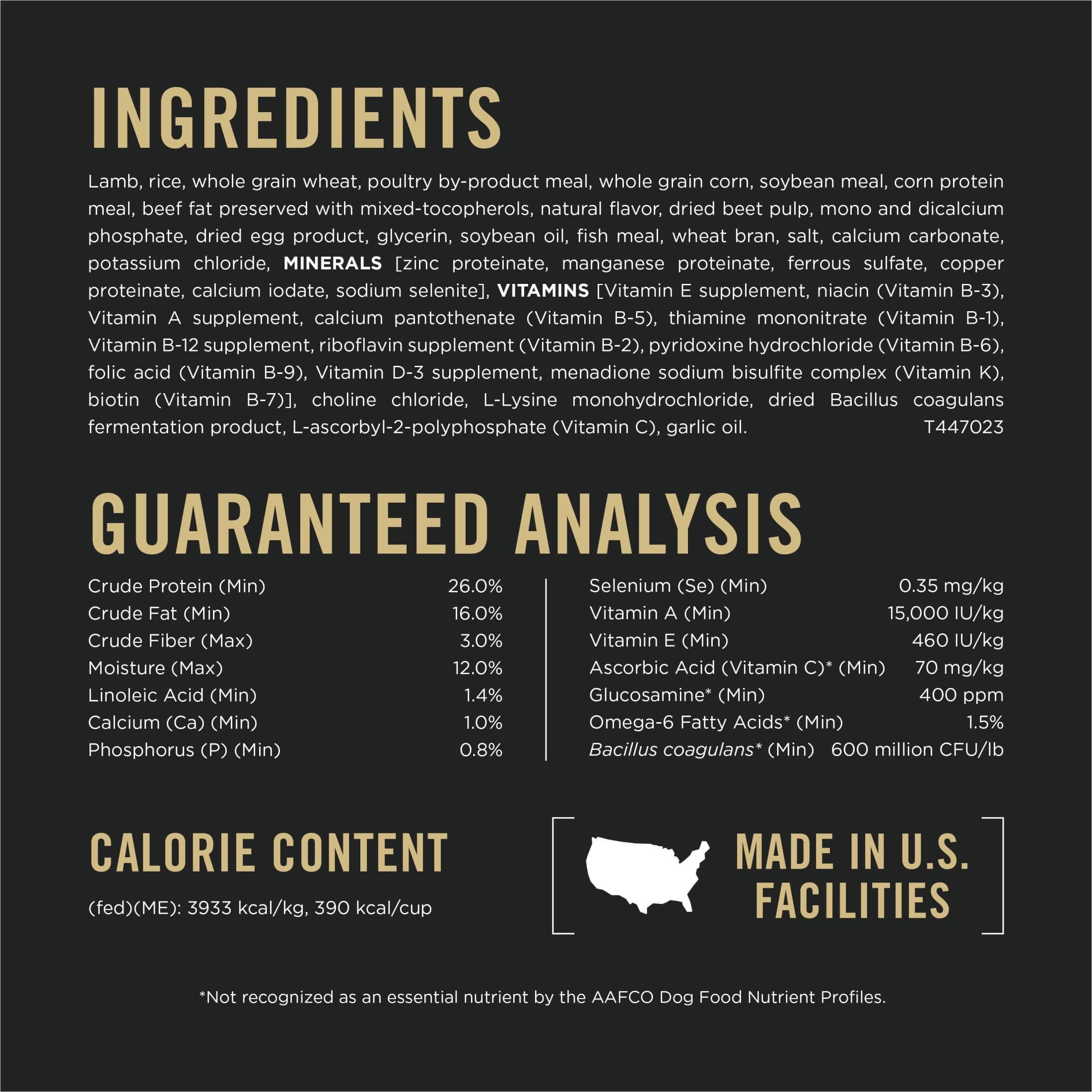Purina Pro Plan Complete Essentials Shredded Blend Lamb and Rice Dog Food Dry Formula with Probiotics for Dogs, 35 lb Bag