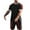 Black, variant on lmcalzta Mens Summer Tracksuit 2 Piece Sets Short Sleeve Tops and Shorts Sweatsuits for Gym Basketball