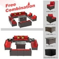 thumbnail image 6 of Gotland 13 Pieces Outdoor Patio Furniture Set with 43" Fire PE Rattan Wicker Steel Pit Table Steel, 6 of 7