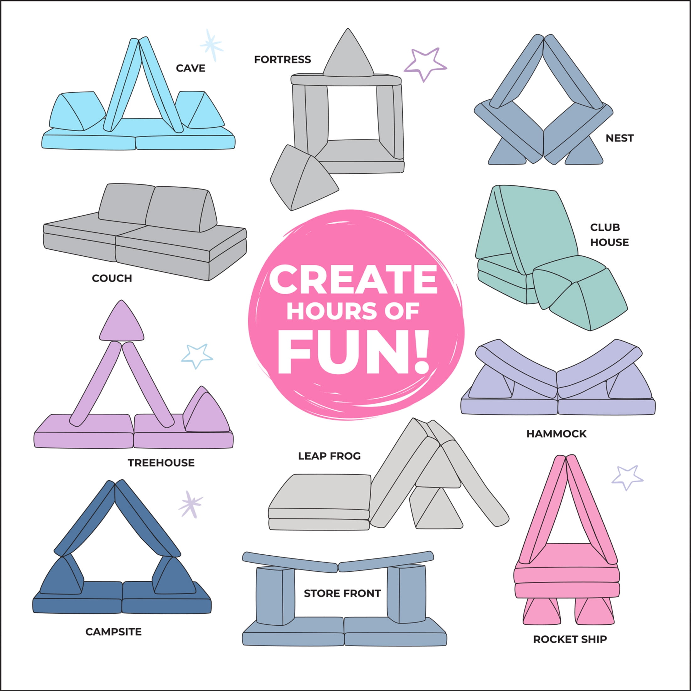 Imaginarium Kids and Toddler Play Couch, Doll House