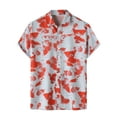 thumbnail image 2 of ALLLIST Casual Shirts for Men Collared Short Sleeve Button Down Shirts Red Tie Dye Clothing for Men, 2 of 9