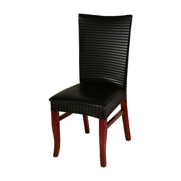 relayinert Transform Dining Chairs With These Easy-to-wash Chair Covers Easy To Assemble PU Dining Chair Cover black