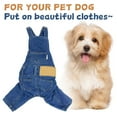 thumbnail image 4 of Washed Denim Fabric With Elastic Fiber For Pet Comfortable Movement, European American Retro Style With Metal Snaps And Adjustment Buckles, Small Medium Dog Suitable For Daily, 4 of 4