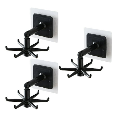 

2 Pack BnGAJN Hooks 360° Rotating Self Adhesive Utility Hook 2024 New Under Cabinet Hooks Adhesive Kitchen Hooks For Hanging Utensils Holder Hanger Storage Rack For Kitchen Utensils Organize