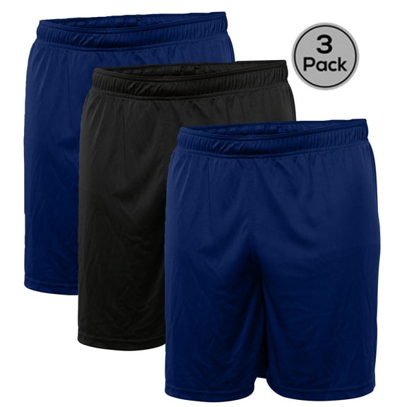 Blank Activewear Pack of 3 Men's short, Quick Dry Performance fabric