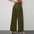 thumbnail image 2 of Women's High Waisted Wide Leg Pants Elegant Solid Loose Straight Trousers Casual Work Slacks, 2 of 4