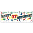 thumbnail image 2 of Beistle Club Pack of 12 Fun and Festive Happy 21st Birthday Sign Banner 60", 2 of 2