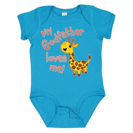 

Inktastic My Godfather Loves Me- Cute Giraffe Gift Baby Boy or Baby Girl Bodysuit