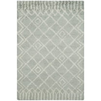 SAFAVIEH Casablanca Wilmer Abstract Shag Area Rug, Blue/Ivory, 4' x 6'