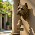 thumbnail image 5 of YZEGDCH Dog Welcome Back Doorbell 3D Retriever Head Design Cast Iron Resin Vintage Decorative Hanging Bell for Entryways,Yard,Garden,Outdoor(Terrier) Hardware, 5 of 7