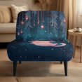 thumbnail image 2 of HELLHERO Stain Protection Elastic Bottom Armless Accent Chair Cover for Armless Chair, Accent Chair Protector Cats and Music, 2 of 8