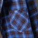 thumbnail image 5 of Camisa a cuadros Honeeladyy para hombre, ajustada, de manga larga, con solapa mate, informal, tipo cárdigan, blusa tipo camisa, 5 of 8