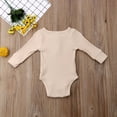 thumbnail image 5 of Newborn Infant Baby Boy Girls Romper Bodysuit Jumpsuit Cotton Clothes Outfits Beige 12-18 Months, 5 of 6