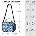 thumbnail image 4 of FORMRS Student Insulated Lunch Bag with Shoulder Strap Reusable Cooler Box for School, Blue Floral Pattern, 4 of 9