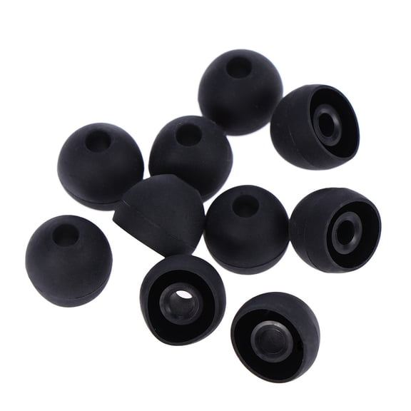 10 unidades de almohadillas de silicona de repuesto de 13 mm para auriculares con cancelación de ruido (negras)