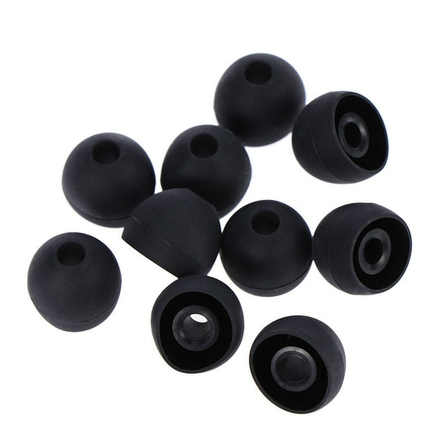 10 unidades de almohadillas de silicona de repuesto de 13 mm para auriculares con cancelación de ruido (negras)